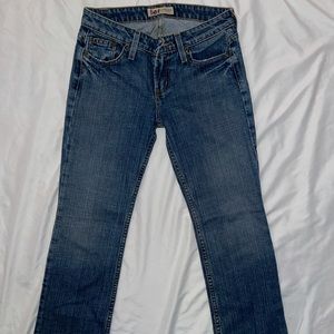 Size 1 low rise boot cut jeans